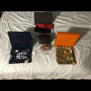 High end neck scarves and Gucci Coin purse bundle
